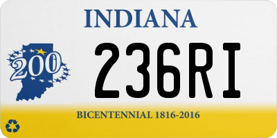 IN license plate 236RI