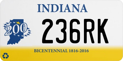 IN license plate 236RK