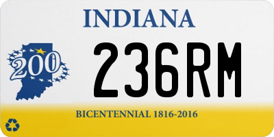 IN license plate 236RM