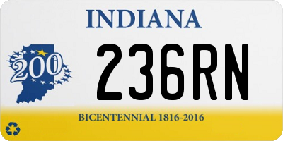 IN license plate 236RN