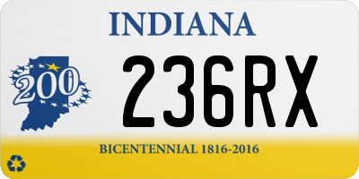 IN license plate 236RX