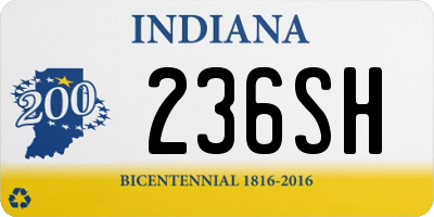 IN license plate 236SH