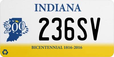 IN license plate 236SV