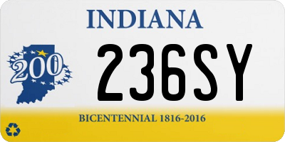 IN license plate 236SY