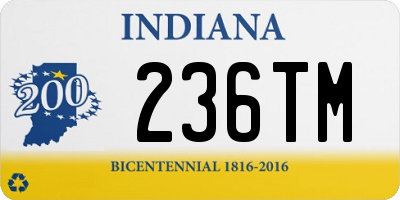 IN license plate 236TM