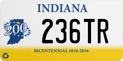 IN license plate 236TR