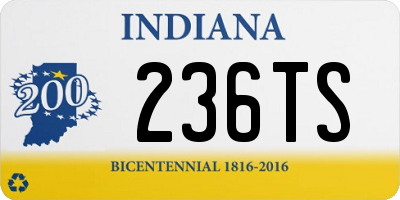 IN license plate 236TS