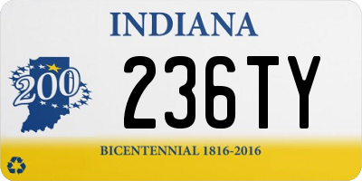 IN license plate 236TY