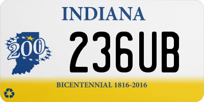 IN license plate 236UB