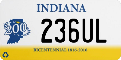 IN license plate 236UL