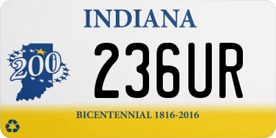 IN license plate 236UR