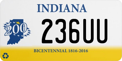 IN license plate 236UU