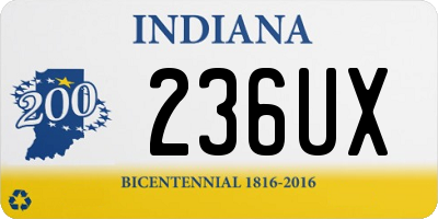 IN license plate 236UX