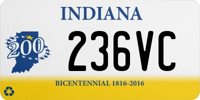 IN license plate 236VC