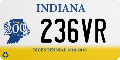 IN license plate 236VR