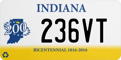 IN license plate 236VT