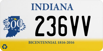 IN license plate 236VV