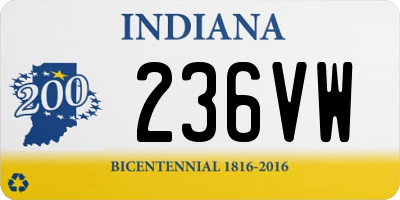 IN license plate 236VW