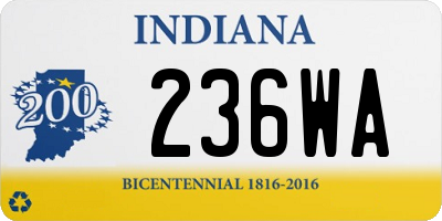 IN license plate 236WA