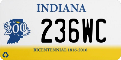 IN license plate 236WC