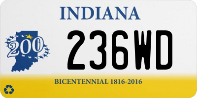 IN license plate 236WD