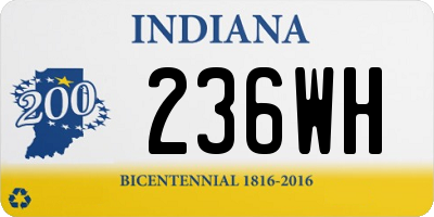 IN license plate 236WH