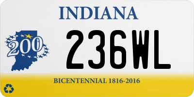 IN license plate 236WL