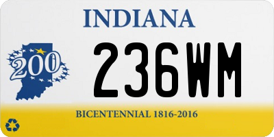IN license plate 236WM