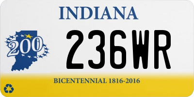 IN license plate 236WR