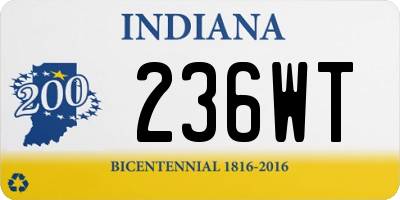 IN license plate 236WT