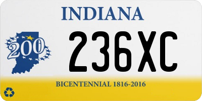 IN license plate 236XC