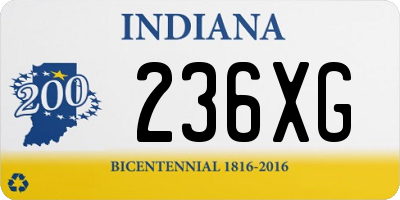 IN license plate 236XG