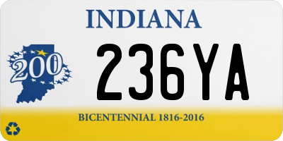 IN license plate 236YA