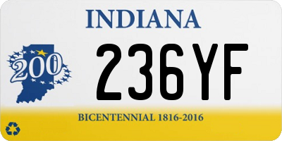 IN license plate 236YF