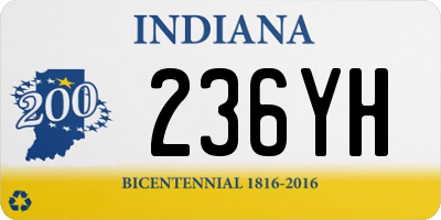 IN license plate 236YH