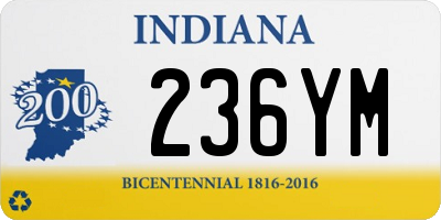 IN license plate 236YM