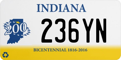 IN license plate 236YN