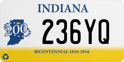 IN license plate 236YQ