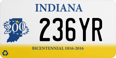 IN license plate 236YR