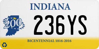 IN license plate 236YS