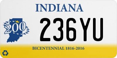 IN license plate 236YU