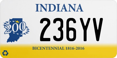 IN license plate 236YV