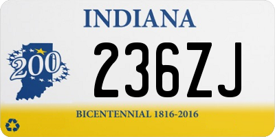 IN license plate 236ZJ