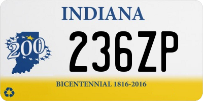 IN license plate 236ZP