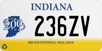 IN license plate 236ZV