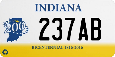 IN license plate 237AB