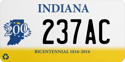 IN license plate 237AC