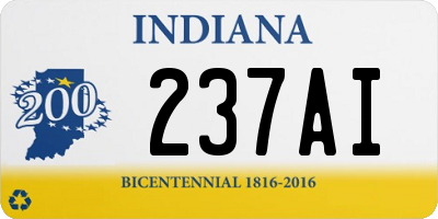 IN license plate 237AI