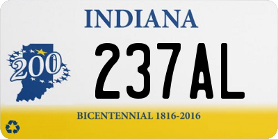 IN license plate 237AL