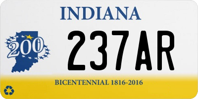 IN license plate 237AR